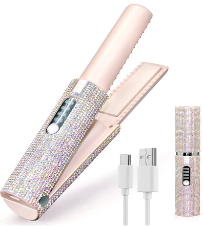 Rhinestone Mini Hair Straightener