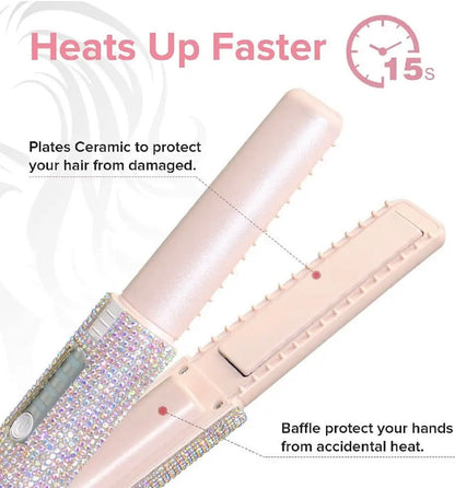 Rhinestone Mini Hair Straightener